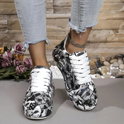 Zapatillas de Deporte Casuales para Mujer | Moda 2025 | Grafiti y Cordones | Envío Gratis en FLIPISHOP.COM