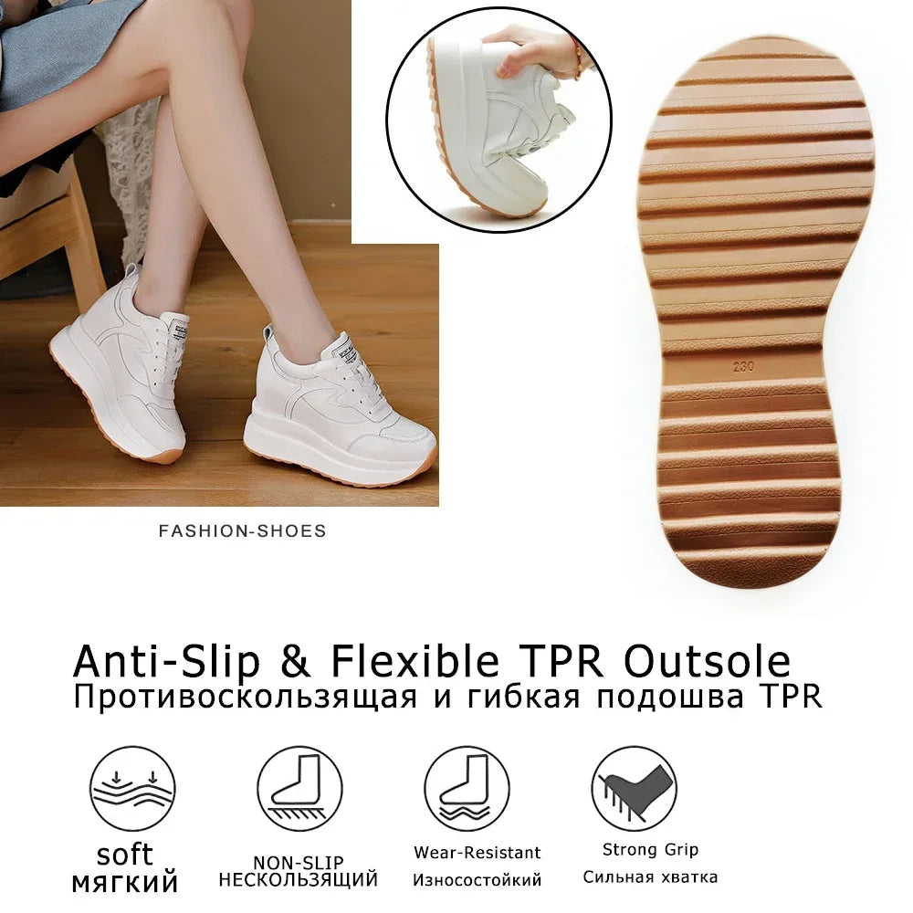 Zapatillas de Cuña con Plataforma de 10 cm Fajín | Cuero Genuino y Moda Versátil 2024 | Envío Gratis en **FLIPISHOP.COM**