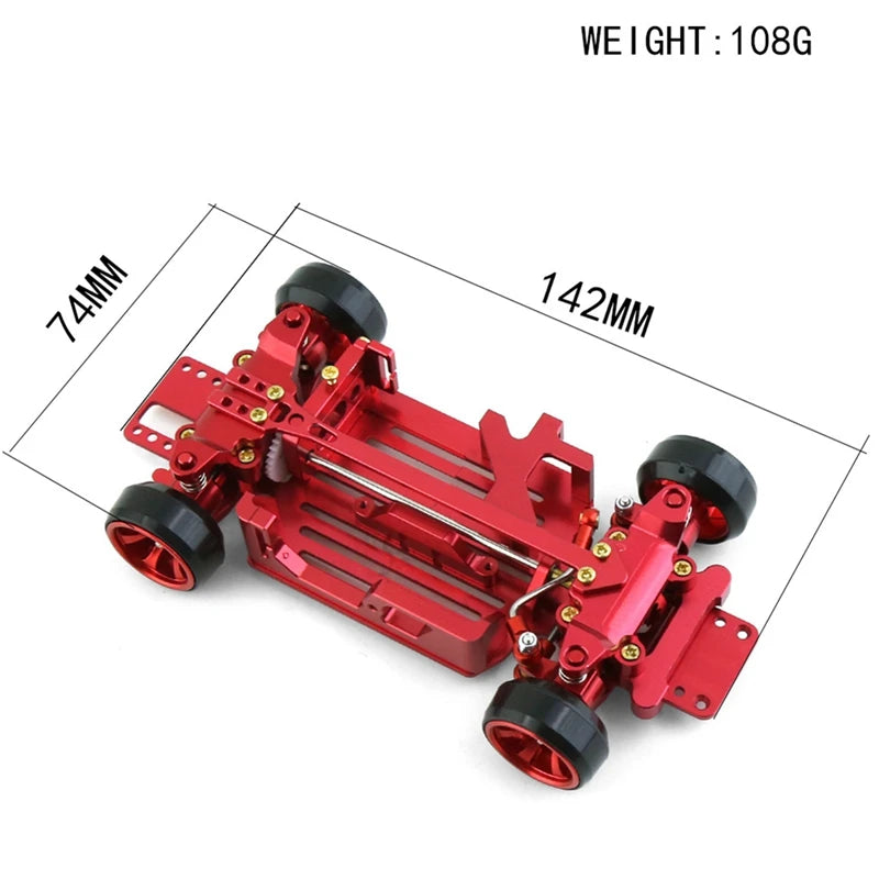 Coche de carreras con control remoto Mosquito Drift de 2,4 G y estructura de metal de 1/28 4 x 4 con batería, receptor, motor, servo, ESC, equipo electrónico, Envío 0.00 $.