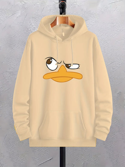 Sudadera con Capucha de Pato de Dibujos Animados para Hombre | Sudadera Gráfica con Bolsillo de Canguro | Ropa Casual y Cómoda | Envío Gratis en **FLIPISHOP.COM**