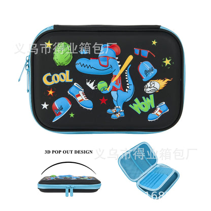 Estuche para lápices 3D de EVA, bonito estuche para lápices de gran capacidad con dibujos animados, estuche rígido 3D de EVA Kawaii, estuche de papelería para estudiantes y alumnos, estuche para lápices de regalo