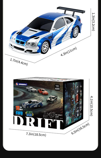 Coche de carreras Drifting PRO-RC 1/43, 2,4 G, radiocontrol, todoterreno, 4WD, alta velocidad, modelo de vehículo de motor,, Envío 0.00 $.