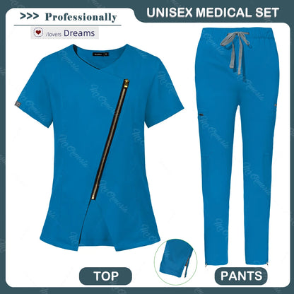 Conjunto de uniformes médicos para mujer, esteticista, spa, ropa de trabajo, uniformes de médico, enfermera, enfermería, farmacia, odontología, tienda de mascotas, traje de trabajo veterinario, Envío 0.00 $.