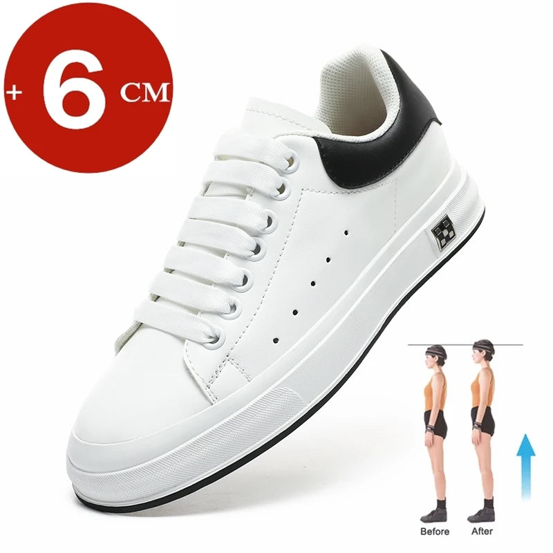 Sneakers Elevadores para Hombre | Aumenta Tu Altura en 6cm | Zapatillas Blancas y Negras de Moda Deportiva Tallas Grandes 37-46 con Envío Gratis Todo el Año - FLIPISHOP"