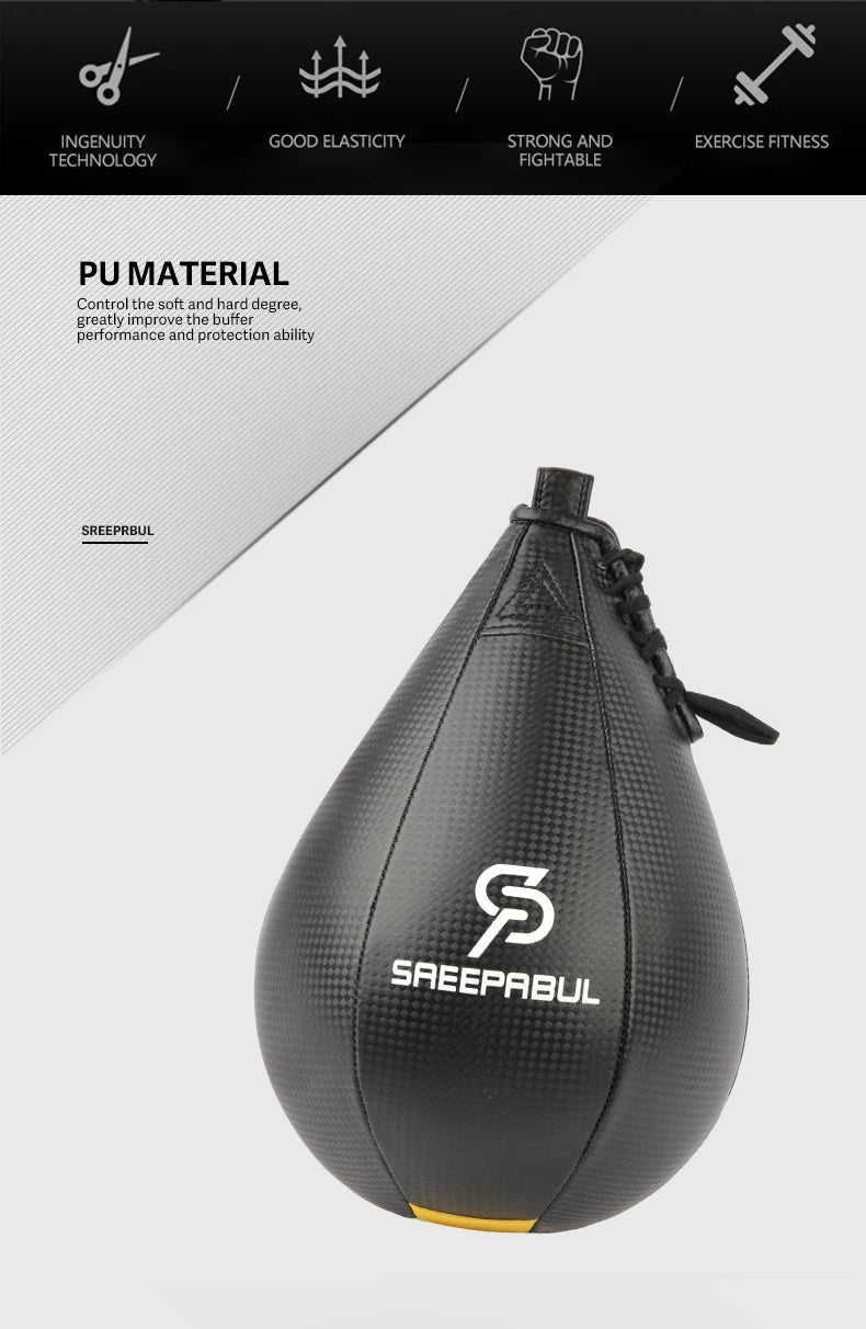 Saco de Boxeo de PU con Forma de Pera | Pelota de Velocidad para Entrenamiento de Muay Thai y Boxeo | Envío Gratis en **FLIPISHOP.COM**