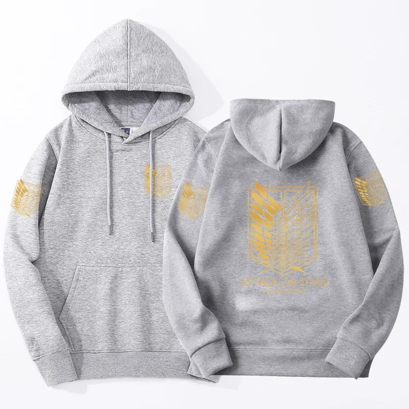 Sudadera con Capucha Impresa de Ataque a los Titanes 2024 | Cuello Redondo Harajuku | Deportivo | Envío Gratis en Flipishop.com"