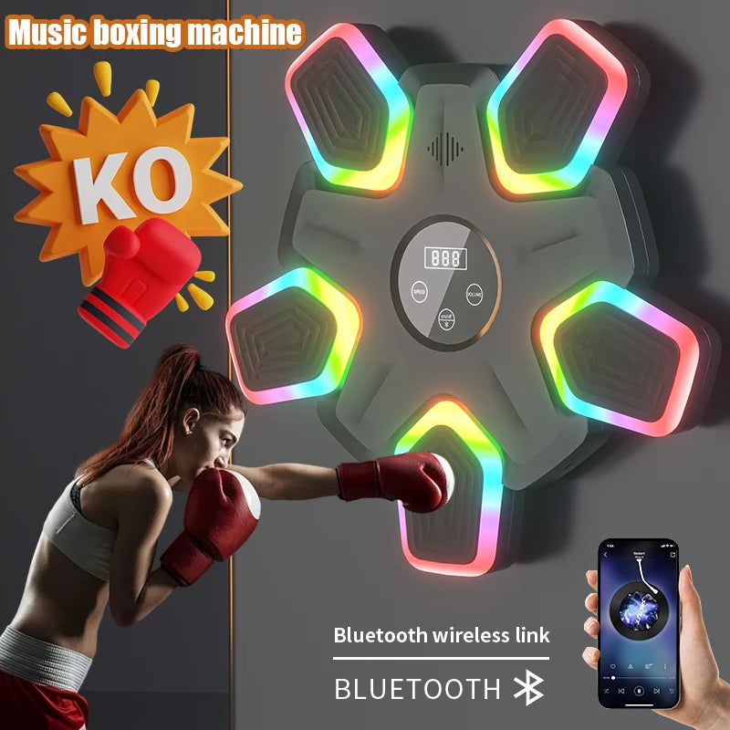 Máquina de Boxeo con Música Inteligente 2025 | Entrenador Deportivo para Adultos y Niños | Ejercicios en Casa | Objetivo de Pared | Sin Gastos de Envío **FLIPISHOP.COM**