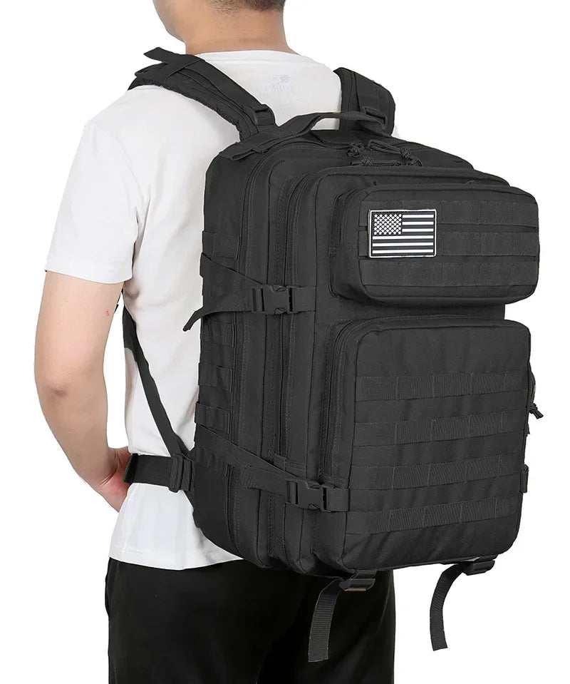 Mochilas QT&QY de 45 l para gimnasio, estilo fitness, para hombres y mujeres, para entrenamiento táctico al aire libre, Molle, bolsa de supervivencia, senderismo, mochila de trekking, Envío 0.00 $.