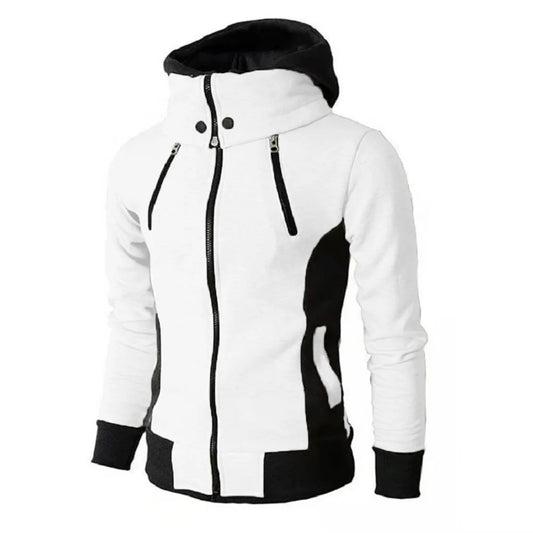 Chaquetas Otoño Invierno Casual Abrigos de forro polar Chaqueta bomber Bufanda Cuello Moda con capucha Ropa exterior masculina Sudadera con capucha Slim Fit