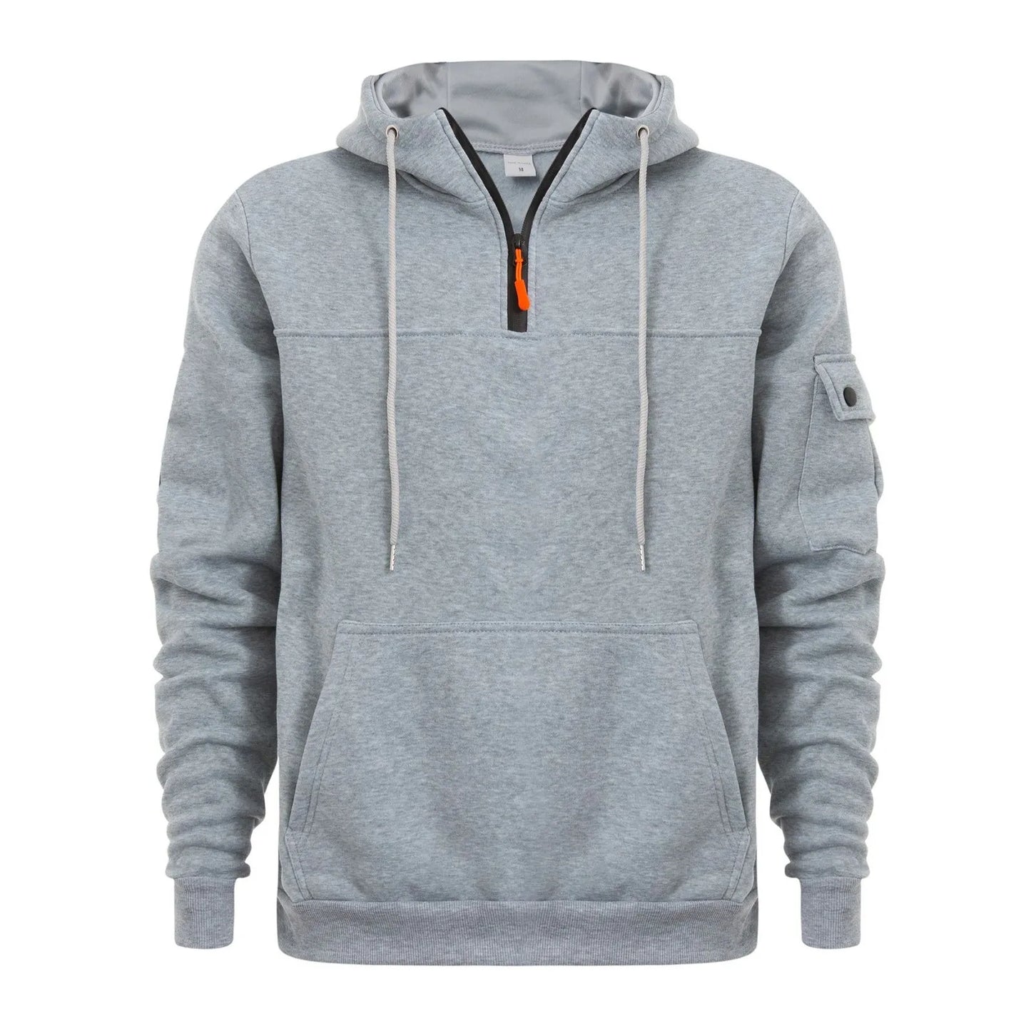 Sudadera con capucha y cremallera de un cuarto de moda para hombre, sudadera deportiva de manga larga con capucha y bolsillo para entrenamiento, sudaderas para hombres Logrado Activo Enviar