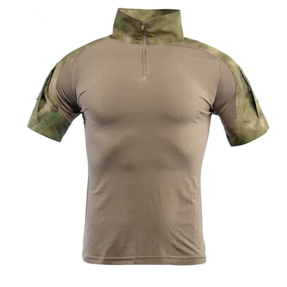 Camisetas tácticas para hombre, camisetas deportivas para exteriores, camisetas militares de secado rápido, camisa de manga corta, senderismo, caza, ropa de combate del ejército para hombre, transpirable