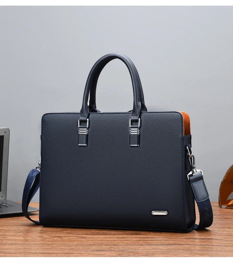 Maleta de lujo Bolsos laterales Business Tote Bag Maletín ejecutivo Hombre Laptop Bolso de mano para hombre Marca