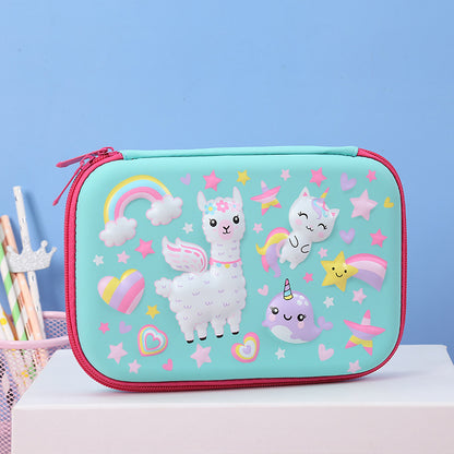 Estuche para lápices 3D de EVA, bonito estuche para lápices de gran capacidad con dibujos animados, estuche rígido 3D de EVA Kawaii, estuche de papelería para estudiantes y alumnos, estuche para lápices de regalo