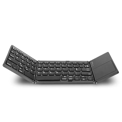 Estudiantes, Teclado de teléfono móvil inalámbrico plegable Teclado Bluetooth con panel táctil ultradelgado Teclado plegable recargable