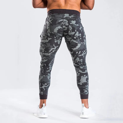 Pantalones deportivos nuevos para hombre, de algodón, con camuflaje, informales, para correr, fitness, gimnasio, culturismo, elásticos