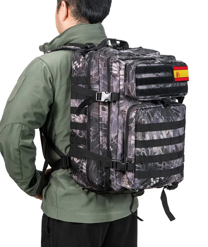 Mochilas tácticas de 45L para hombre Caza Pesca Senderismo de 3 días Trekking Supervivencia Mochila Molle GYM Bolsa SHTF de gran capacidad para exteriores