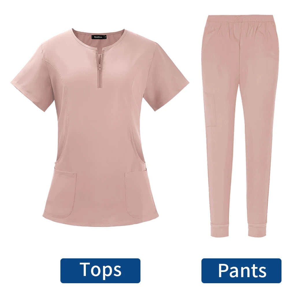 Conjunto de Uniformes Quirúrgicos para Mujeres | Traje de Enfermera y Ropa de Trabajo para Salón de Belleza | Envío Gratis en **FLIPISHOP.COM**