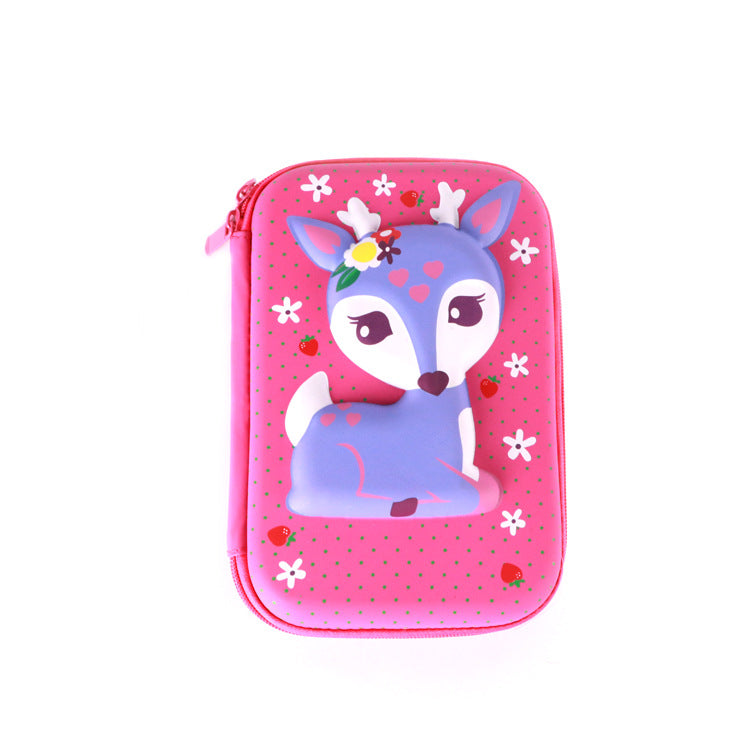 Estuche para lápices 3D de EVA, bonito estuche para lápices de gran capacidad con dibujos animados, estuche rígido 3D de EVA Kawaii, estuche de papelería para estudiantes y alumnos, estuche para lápices de regalo