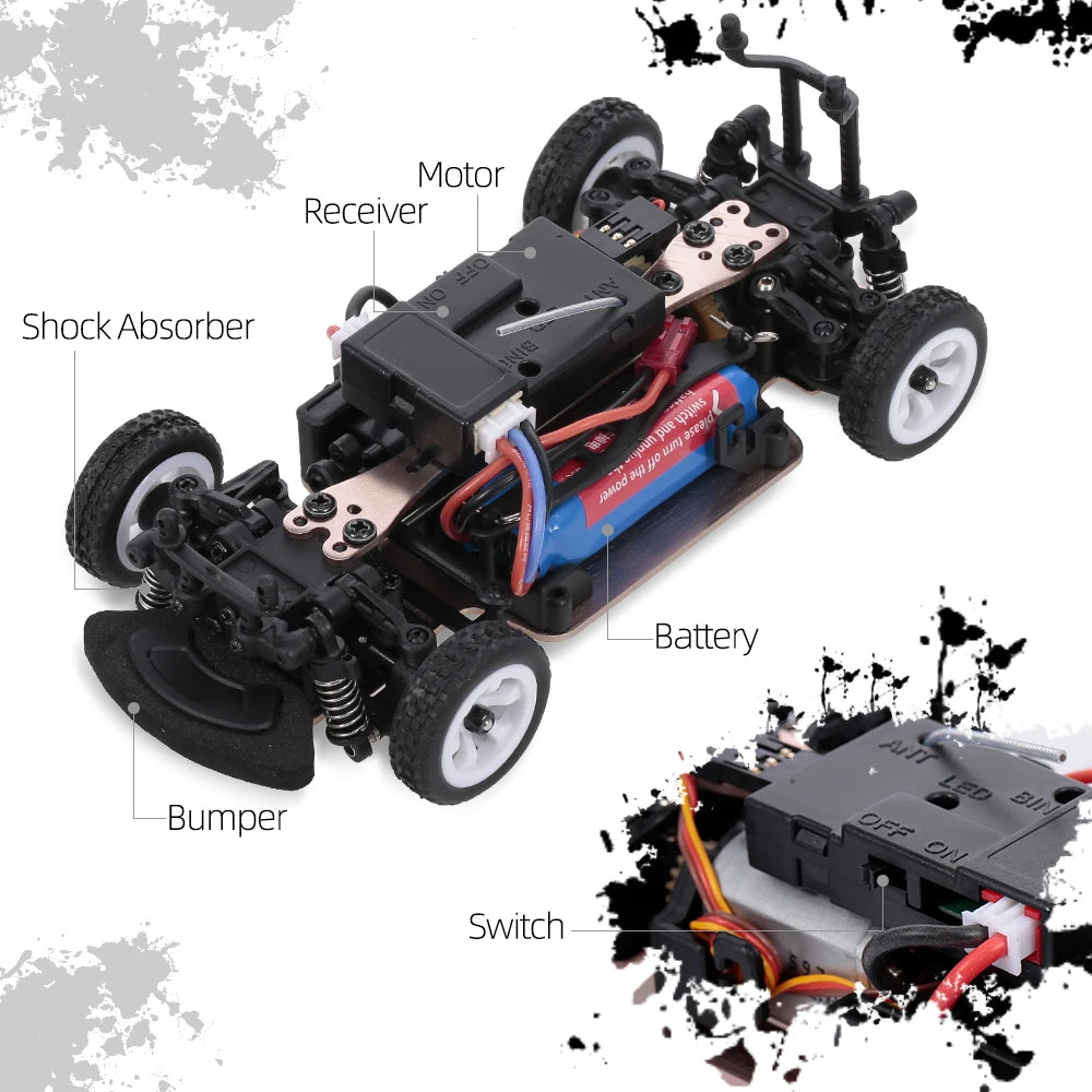 Coche Drifting PRO, WLtoys K989 RC Racing Drift Car 1:28 4WD Drive Off-Road 2.4G Alta Velocidad 30Km/H Alloy RC Car 1/28 Drift Rally Vehicle Juguetes, Envío 0.00 $.