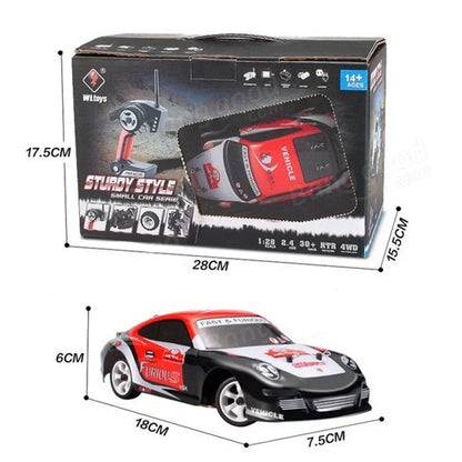 Coche de control remoto con tracción en las cuatro ruedas Cargador Juguetes eléctricos Mini coche de carreras Relación 1:28 Vehículo todoterreno de alta velocidad, Envío 0.00 $.