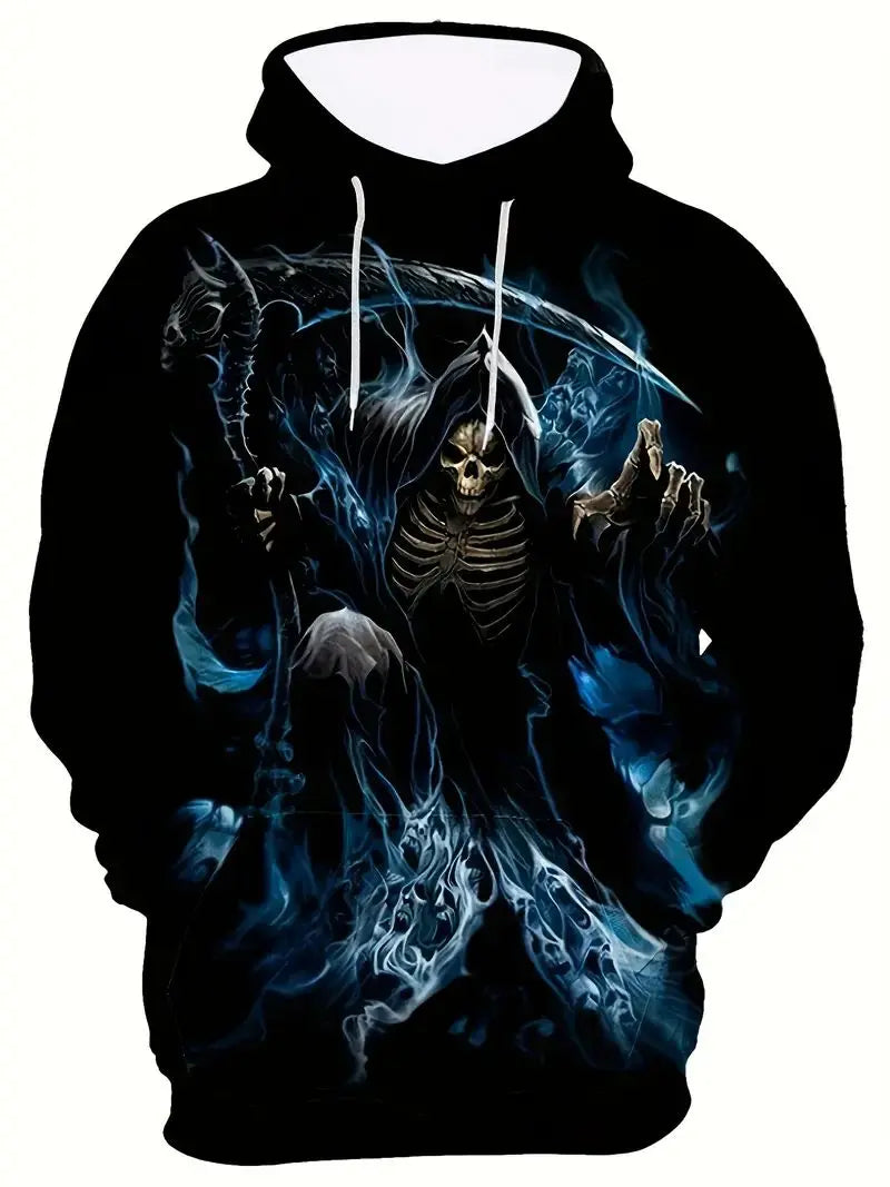 Sudadera con Capucha de Calavera Elegante para Hombre | Moda **FLIPI FULL 3D** 2025  | Envío Gratis en **FLIPISHOP.COM**