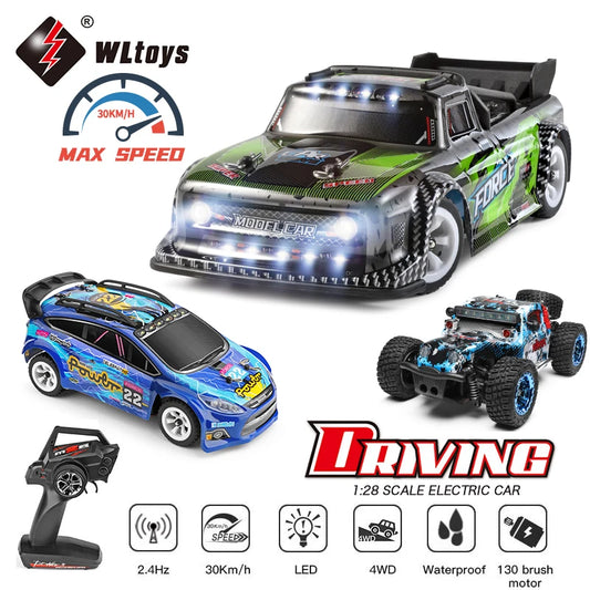 Coches Drifting PRO, WLtoys 1:28 284131 284161 2.4G Racing Mini RC Car 30KM/H 4WD Eléctrico de alta velocidad Control remoto Drift Toys para niños Regalos