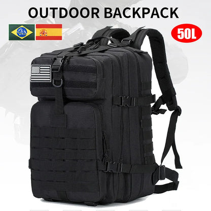 Mochila táctica 3P de 30 l/50 l para hombres y mujeres, accesorios para acampar y cazar, bolsa de asalto de camuflaje, mochilas Molle