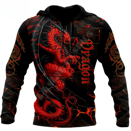 Sudadera con Capucha 3D de Dragón de Fuego Rojo para Hombre | Moda Unisex **FLIPI FULL 3D** 2025 | Envío Gratis en **FLIPISHOP.COM**