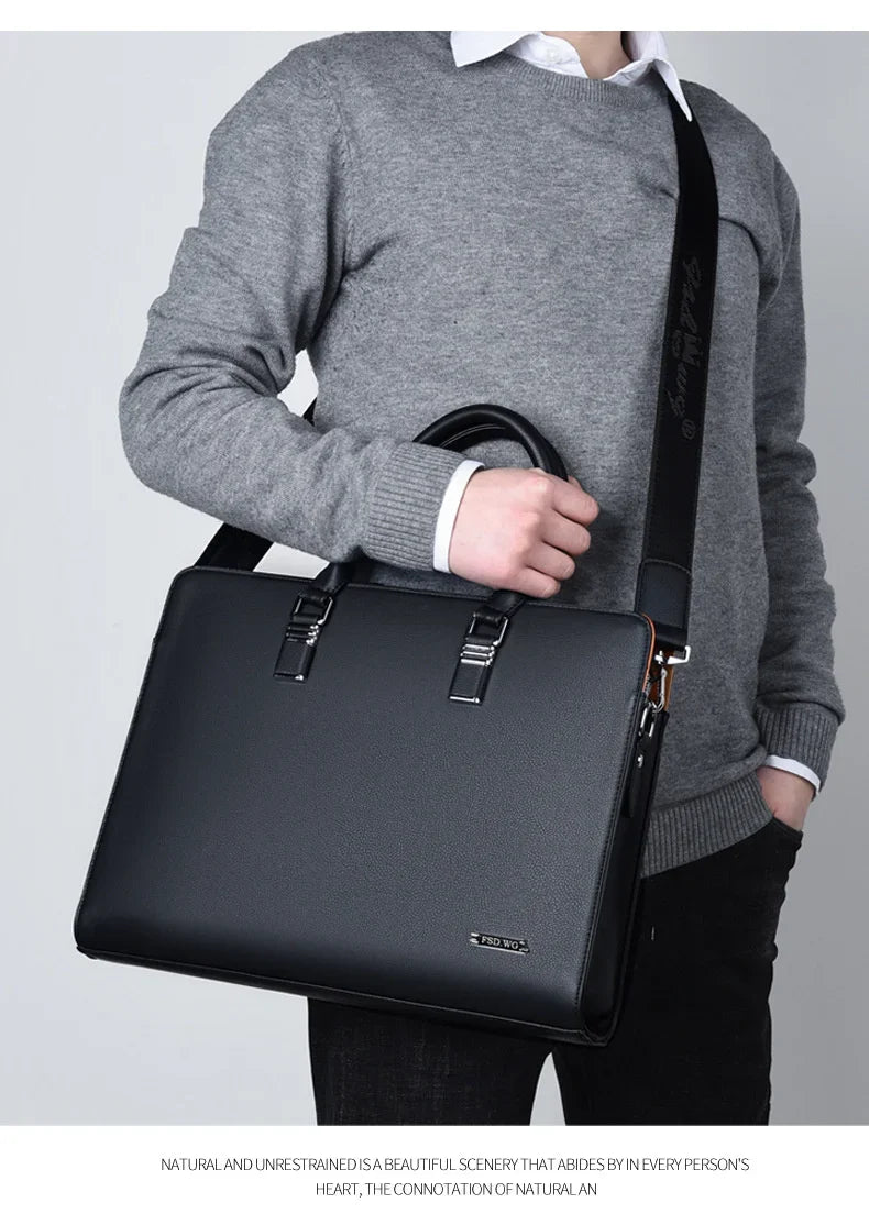 Maleta de lujo Bolsos laterales Business Tote Bag Maletín ejecutivo Hombre Laptop Bolso de mano para hombre Marca