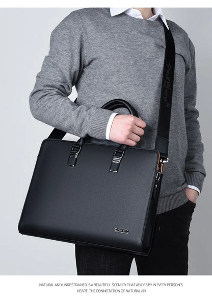 Maleta de lujo Bolsos laterales Business Tote Bag Maletín ejecutivo Hombre Laptop Bolso de mano para hombre Marca