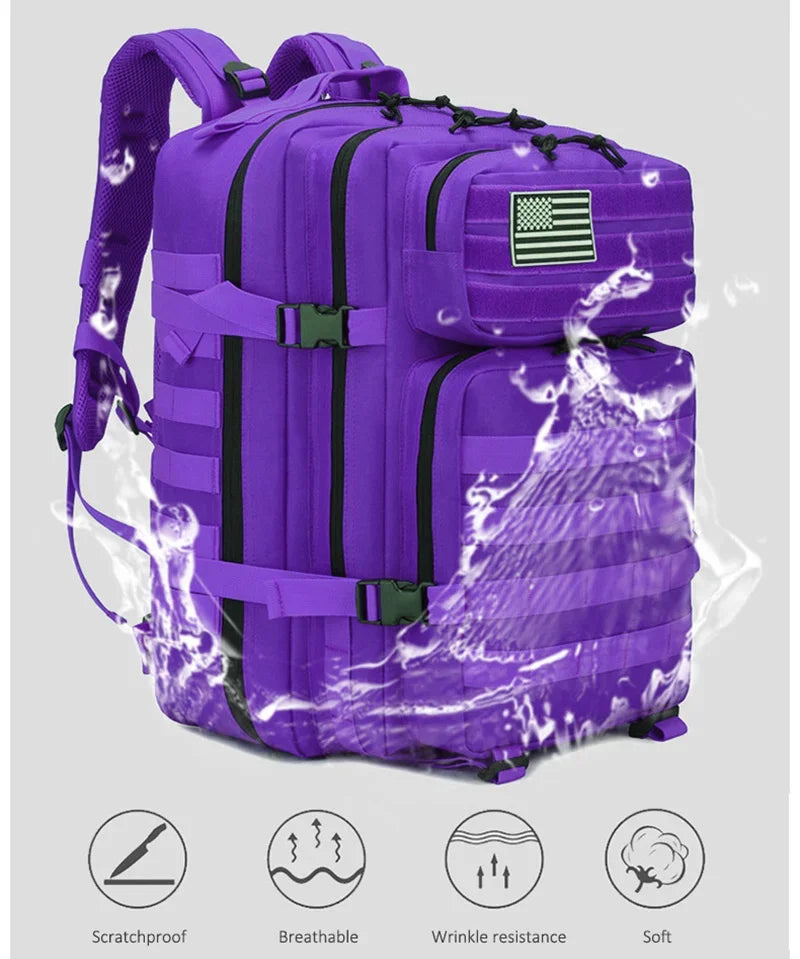 Mochila táctica Molle impermeable de 50 l para senderismo, trekking, supervivencia, caza, viajes al aire libre, camping, para hombre o mujer, Envío 0.00 $.