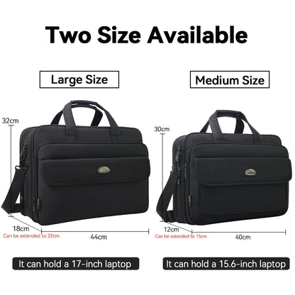 Maletín de gran capacidad Bolso de negocios para hombre Bolso para portátil de 17 pulgadas Bolsos de hombro Bolsos de lona Bolso para cuadernos Bolsos de mensajero Trabajo