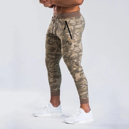 Pantalones deportivos nuevos para hombre, de algodón, con camuflaje, informales, para correr, fitness, gimnasio, culturismo, elásticos