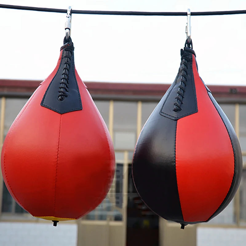 Equipo deportivo, Sacos de arena con forma de pera giratoria para boxeo de velocidad, de cuero sintético, para colgar, para entrenamiento de boxeo, Muay Thai, MMA, Envío 0.00 $.