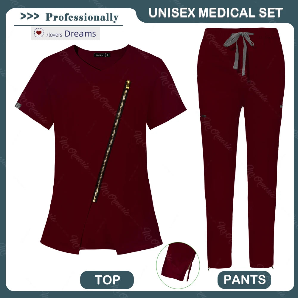 Conjunto de uniformes médicos para mujer, esteticista, spa, ropa de trabajo, uniformes de médico, enfermera, enfermería, farmacia, odontología, tienda de mascotas, traje de trabajo veterinario, Envío 0.00 $.