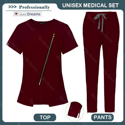 Conjunto de uniformes médicos para mujer, esteticista, spa, ropa de trabajo, uniformes de médico, enfermera, enfermería, farmacia, odontología, tienda de mascotas, traje de trabajo veterinario, Envío 0.00 $.