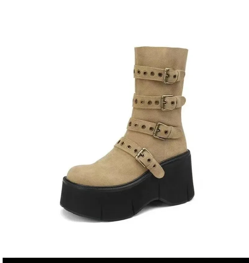 Botas de Tobillo para Mujer 2024 | Alta Calidad con Hebilla de Cinturón y Suela Gruesa Antideslizante | Envío Gratis en **FLIPISHOP.COM**