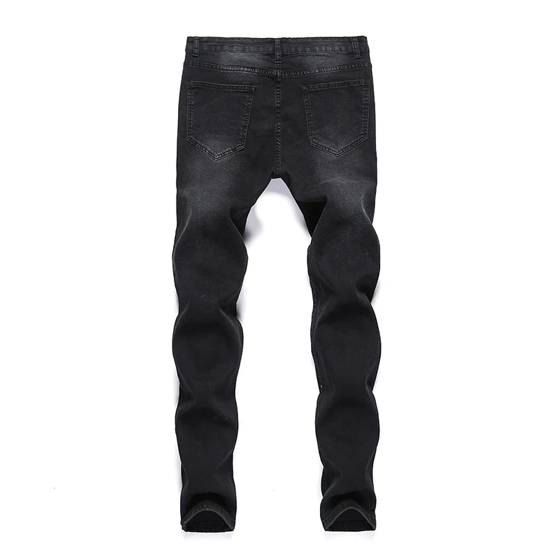 Pantalones Vaqueros Pintados para Hombre | Moda Primavera-Verano | Desgastados y Con Agujeros | REVIVAL FITNESS | Envío Gratis | **FLIPISHOP.COM**