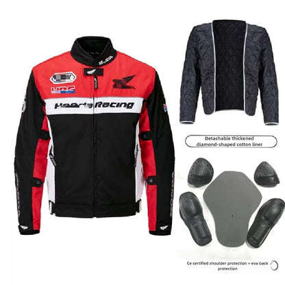 Chaqueta de Invierno | Motociclista Hombre Honda | Traje de Carreras a Prueba de Viento e Impermeable | Ropa de Moto con Armadura Corporal Resistente al Desgaste | Envío Gratis en FLIPISHOP.COM"