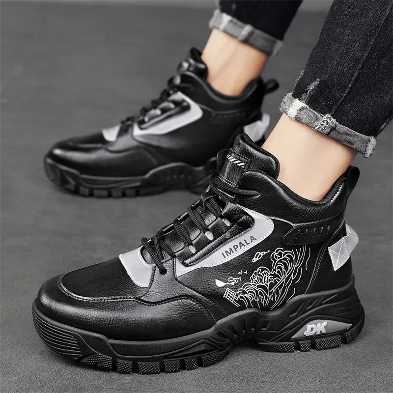 Botas Deportivas Retro de Caña Alta Shijunyi 2025 | Zapatos Elevados Antideslizantes con Suela Gruesa | Moda Casual para Montañismo | Envíos Gratis en **FLIPISHOP.COM**