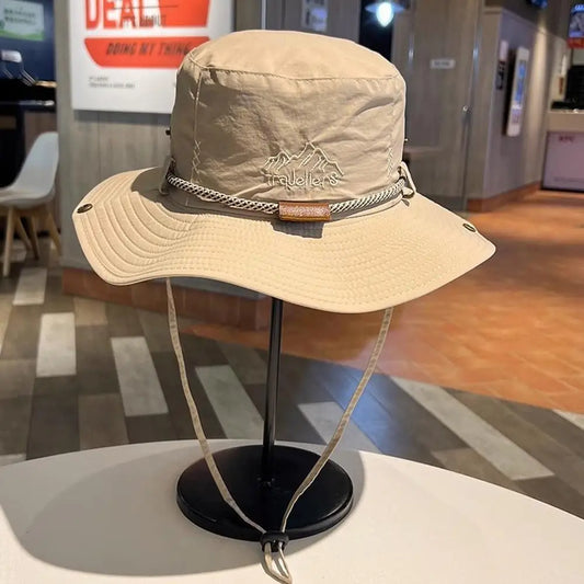 Gorro de verano para hombre, impermeable, de secado rápido, transpirable, ajustable, para pesca al aire libre, senderismo, ancha, anti-UV, Envío 0.00 $.