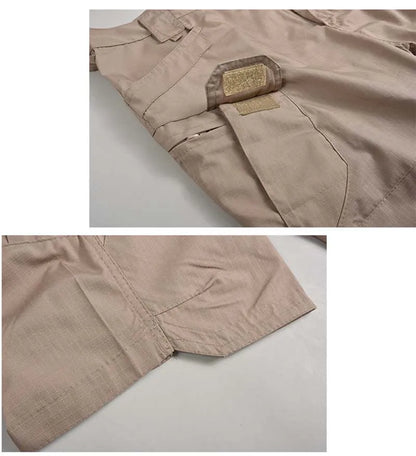 Pantalones cortos tácticos impermeables para hombre, pantalones cortos cargo para exteriores, ligeros, de secado rápido, transpirables, para senderismo, pesca, pantalones cortos cargo de gran tamaño 6XL