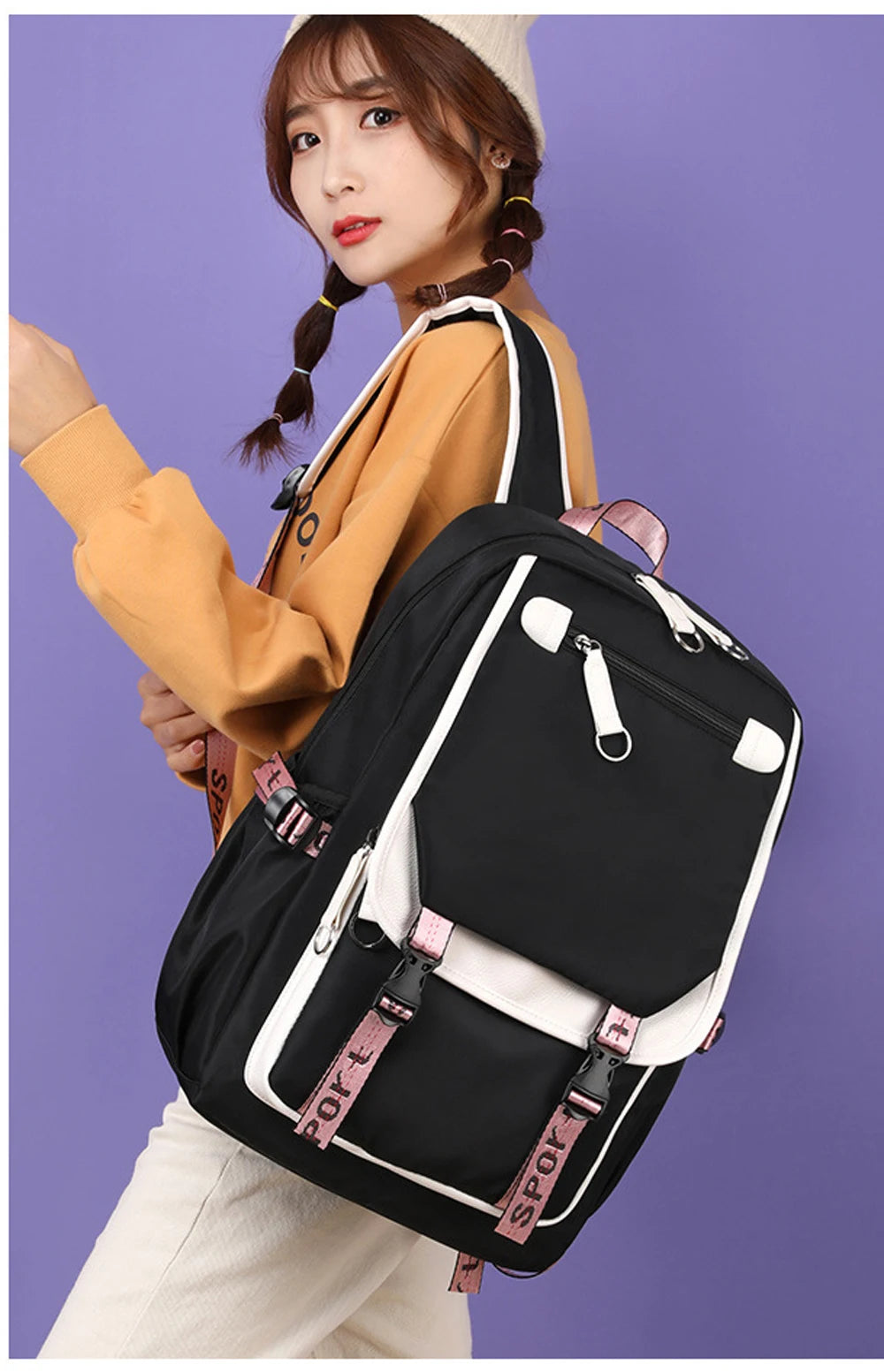 Mochila Estudiante De Secundaria Mochilas Kawaii Unicornio Diseño Mochilas Escolares Carga USB Bagpack Lindo Bolso Anime Mochila Escolar.