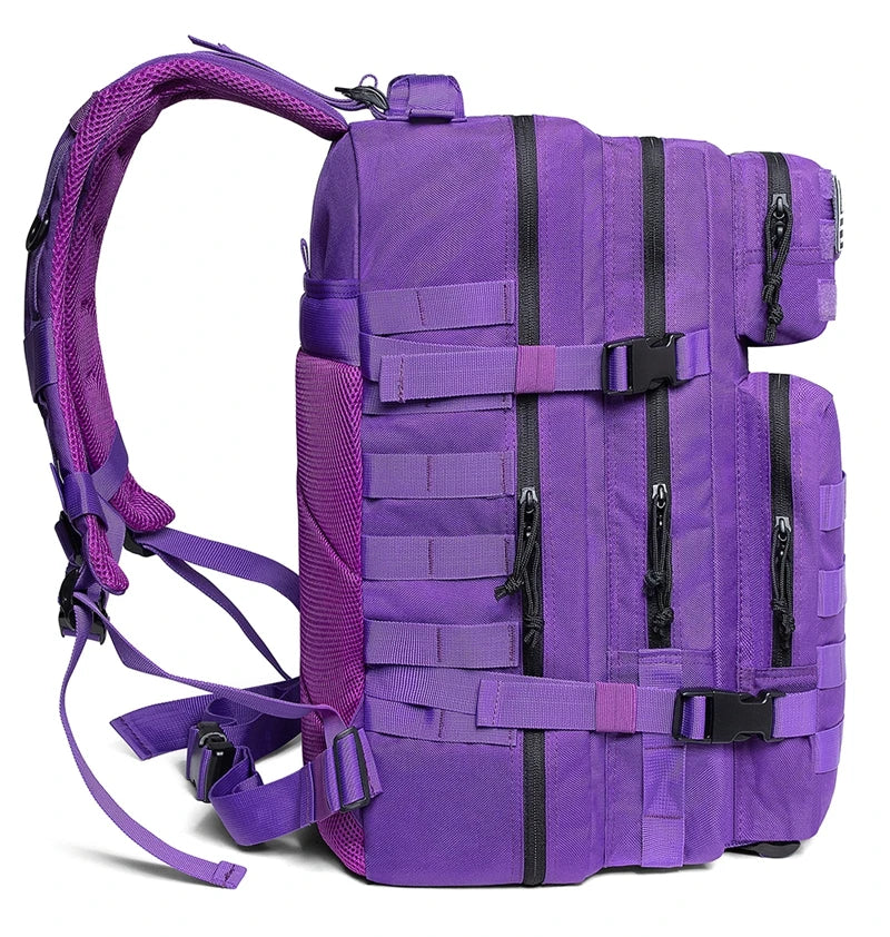 Mochilas QT&QY de 45 l para gimnasio, estilo fitness, para hombres y mujeres, para entrenamiento táctico al aire libre, Molle, bolsa de supervivencia, senderismo, mochila de trekking, Envío 0.00 $.