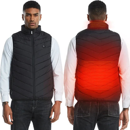 Chaleco calefaccionado de 9/13 áreas para hombre y mujer, chaqueta calefactable de invierno con USB, chaleco térmico con calefacción automática, chaqueta de plumón calefactora, chaleco Warmte.Envío 0.00 $.