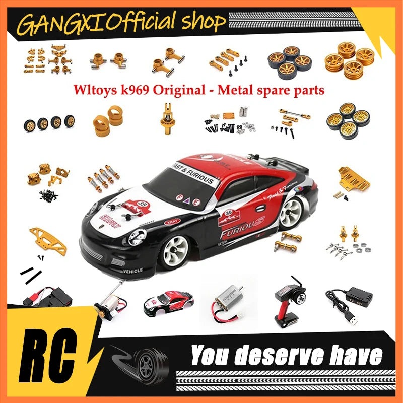 Coches-Juego completo de amortiguadores de metal CVD para dirección de coche RC Wltoys P969 P939 K979 K989 K999 K929 1/28, piezas mejoradas, Envío 0.00 $