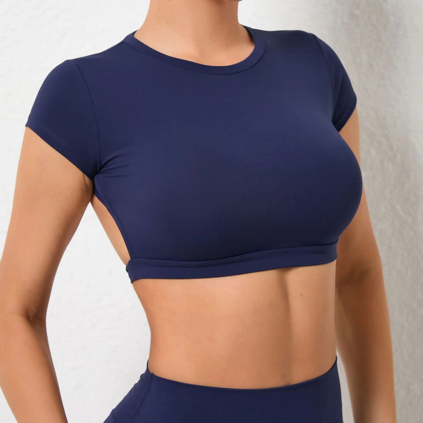 Camisetas deportivas Hearuisavy, ropa deportiva transpirable para entrenamiento, ropa de fitness sin espalda, ropa de yoga, almohadillas para el pecho, tops deportivos cortos, top de gimnasio para mujer