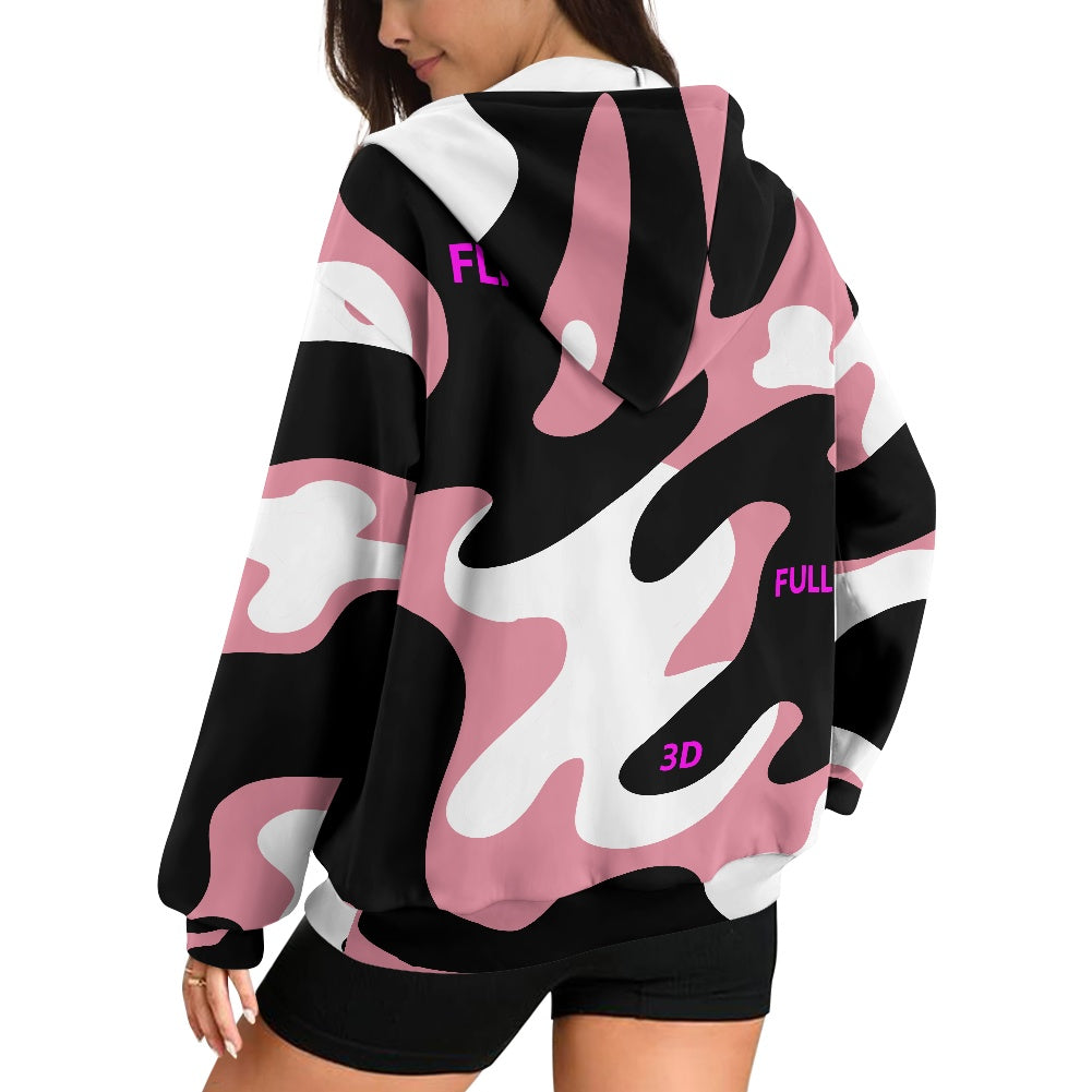 Sudadera Holgada con Cremallera y Capucha para Mujer | Marca **FLIPI FULL 3D** Nuevos Diseños - 2025   | Envíos Gratis en **FLIPISHOP.COM**