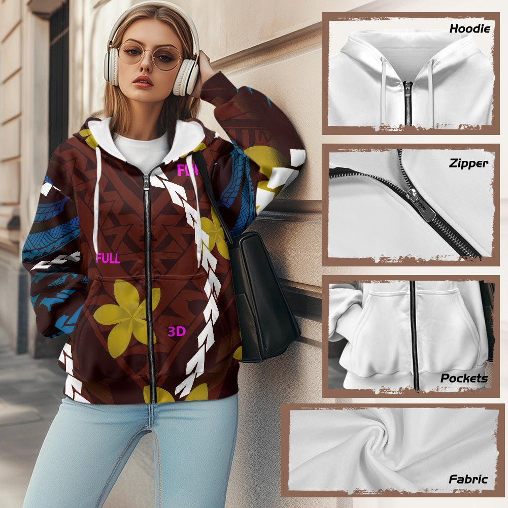 Sudadera Holgada con Cremallera y Capucha para Mujer | Marca **FLIPI FULL 3D** Nuevos Diseños - 2025 | Envíos Gratis en **FLIPISHOP.COM**