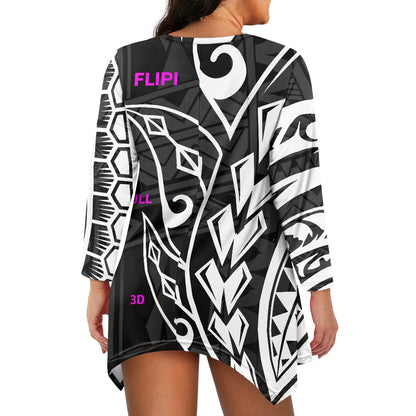 Camisa - Top y Falda con Escote en V Irregular **FLIPI FULL 3D** | Moda 2025 | Envíos Gratis **FLIPISHOP.COM**